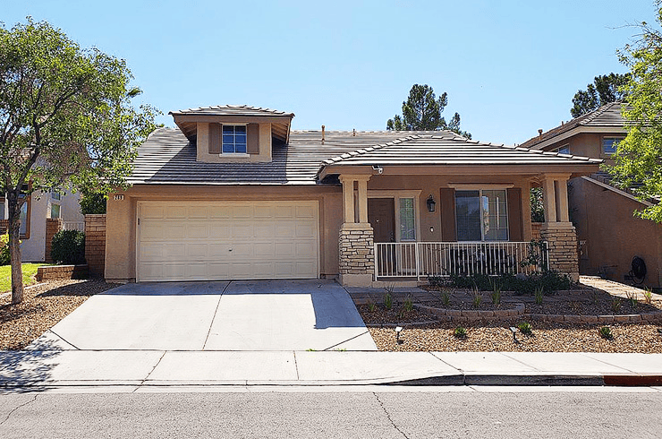Spacious living room in corporate housing Las Vegas