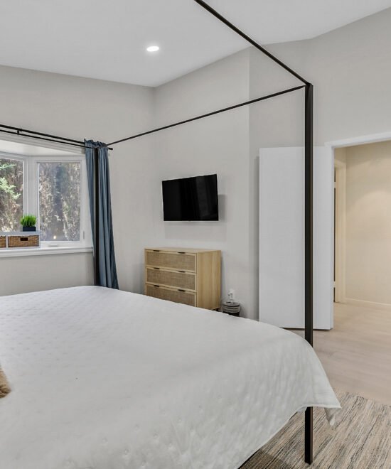 Furnished bedroom in the Las Vegas home