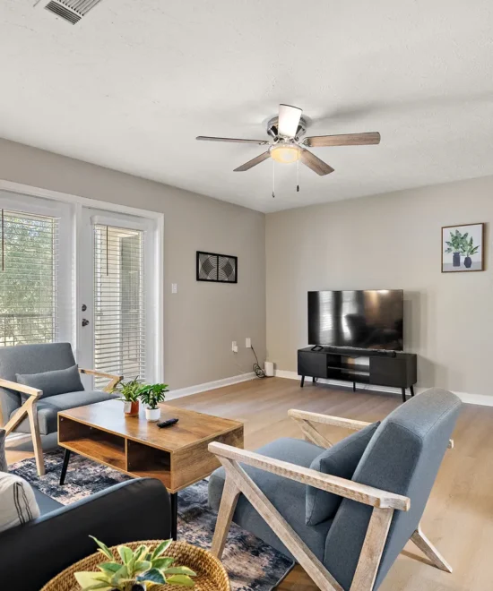 Furnished living room at 755 Glencross Dr, Jackson, Mississippi