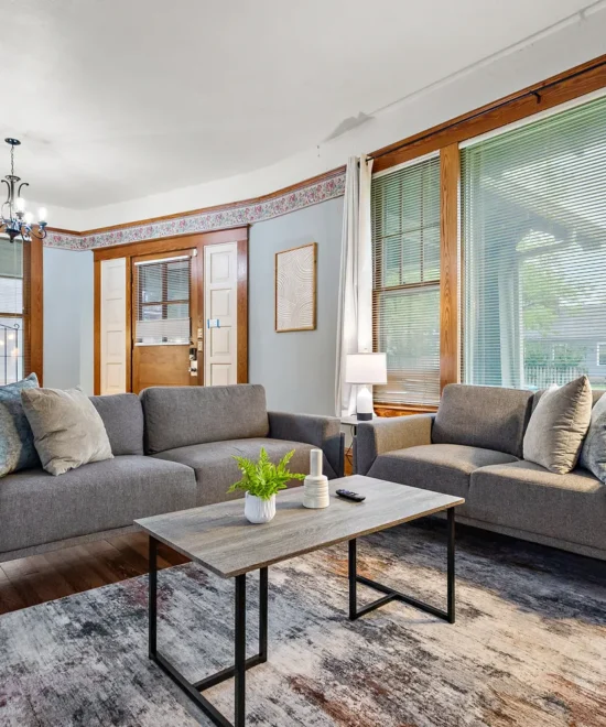 Furnished living room at 2716 25th St, Meridian, Mississippi
