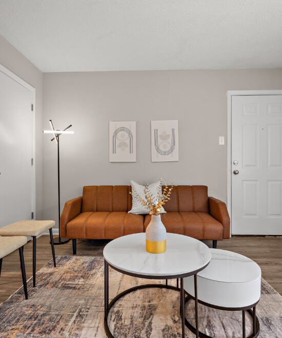 Furnished living room at 433 Meadowlark Dr