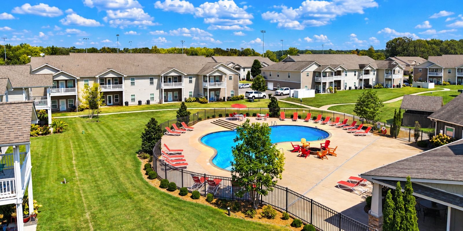 Furnished corporate housing interior for an extended stay