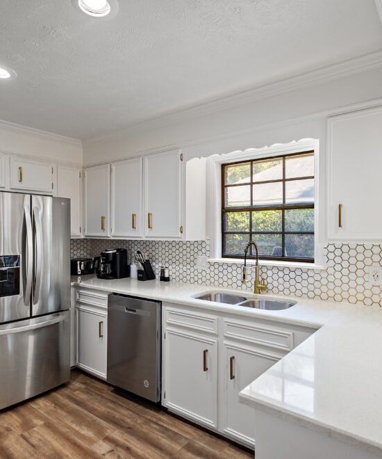 Kitchen in a furnished residential property